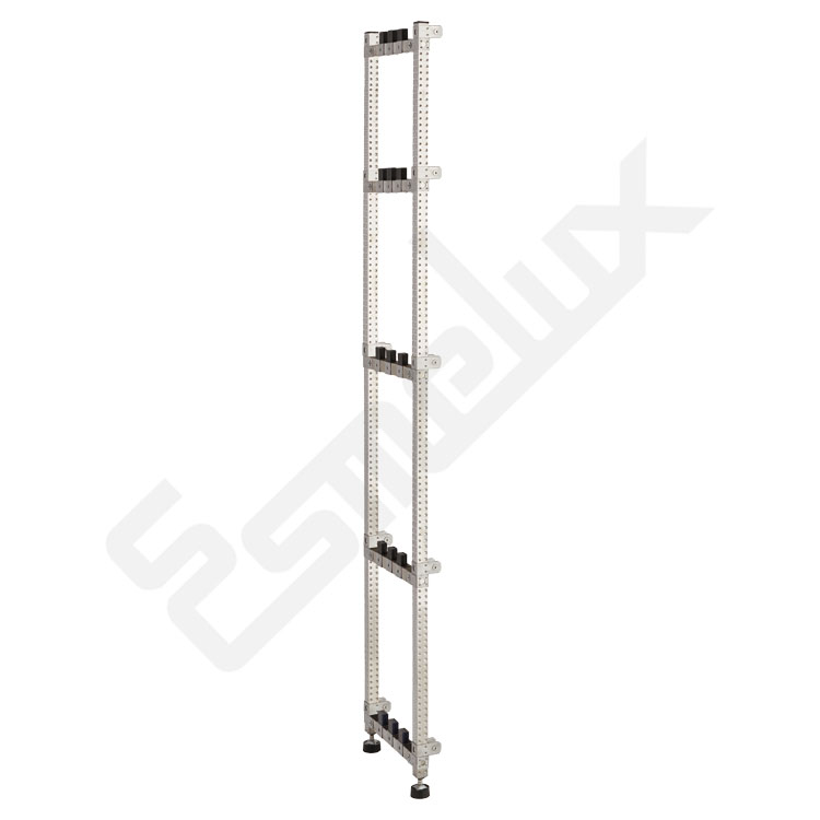 Bastidor lateral SX 600 x 2000 para 5 estantes con 5 vigas